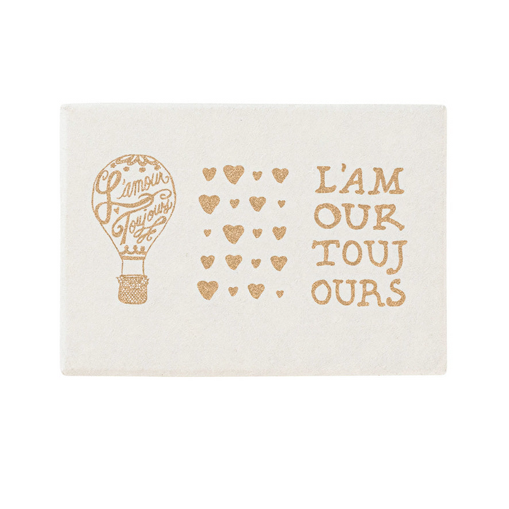 L'Amour Toujours Note Card Assorted Set/6 - Gold