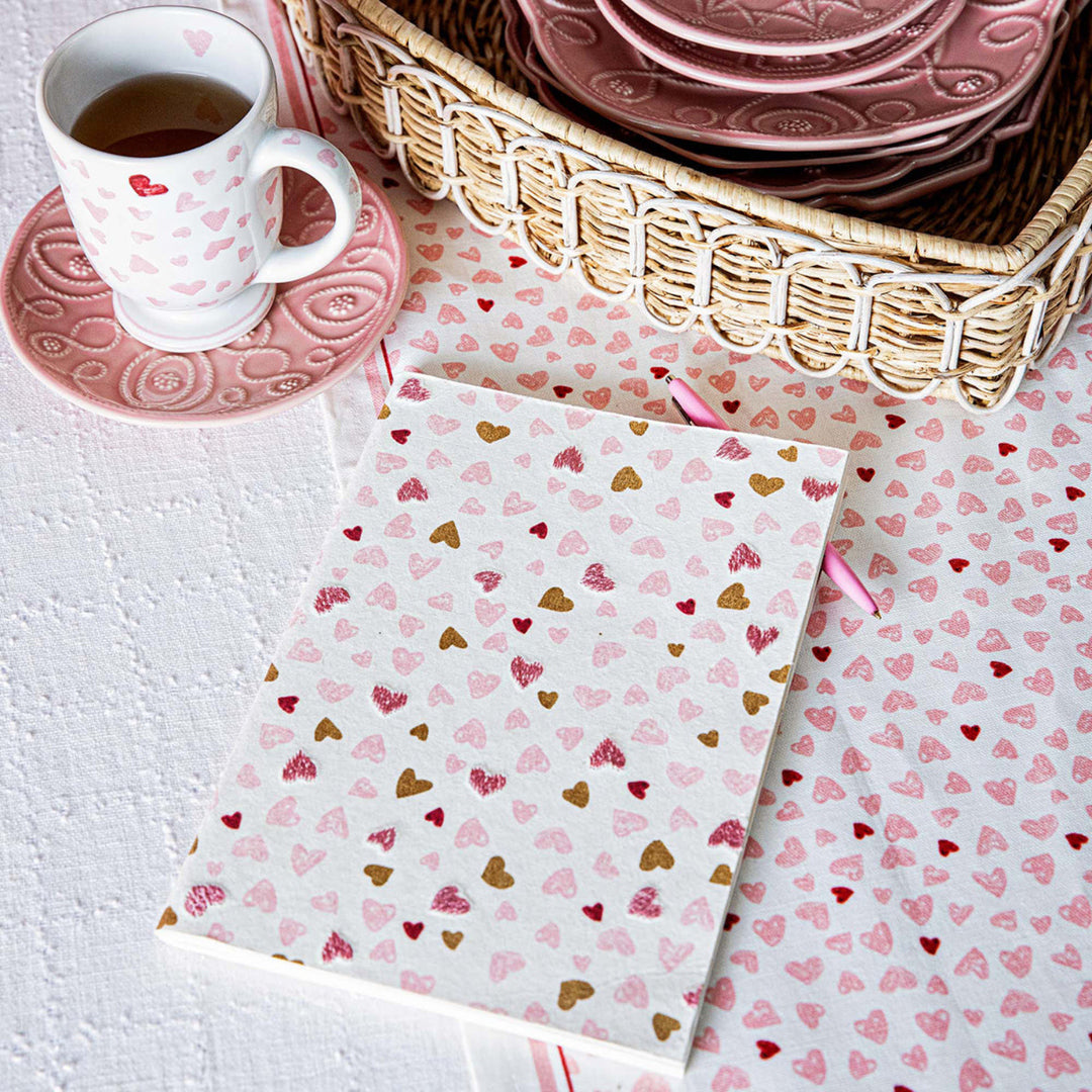 Love You More 7"x10" Paper Journal - Pink