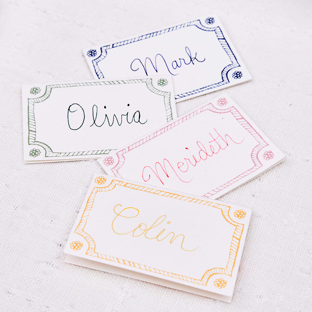 Berry & Thread Place Card Set/12 - Chambray