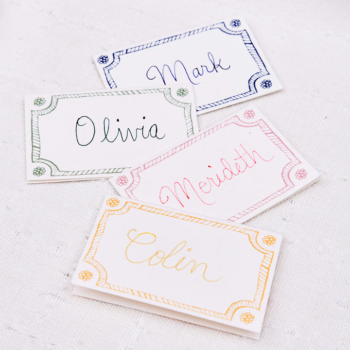 Berry & Thread Place Card Set/12 - Chambray