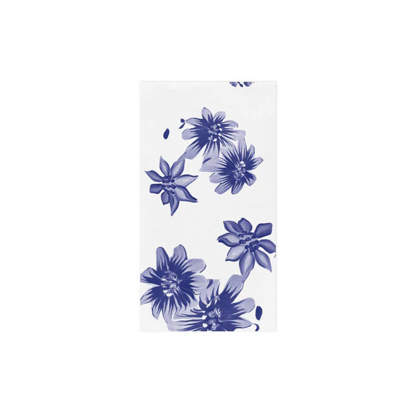 Papersoft Napkins Blue and White Floral Dinner Napkins (Pack Of 20)