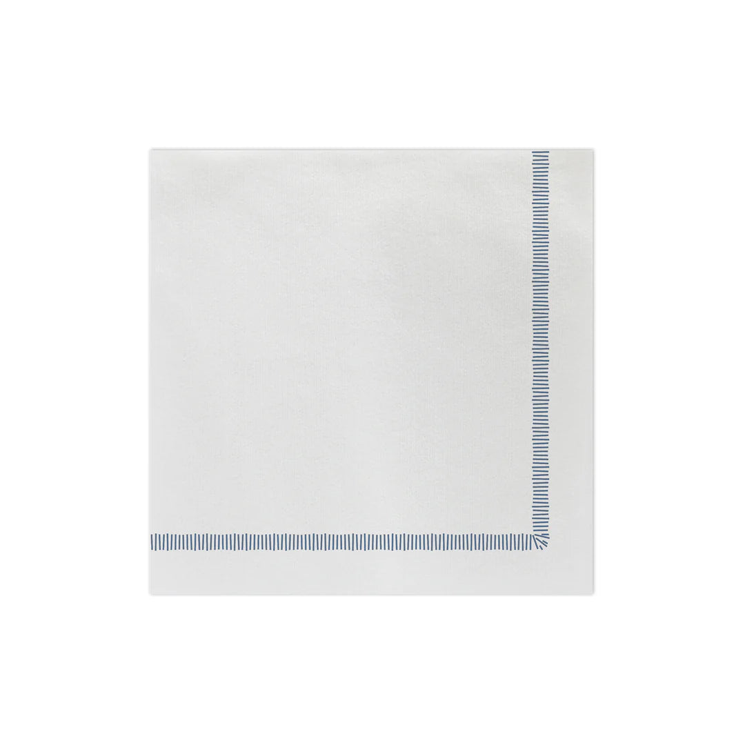 Papersoft Napkins Fringe Blue Dinner Napkins