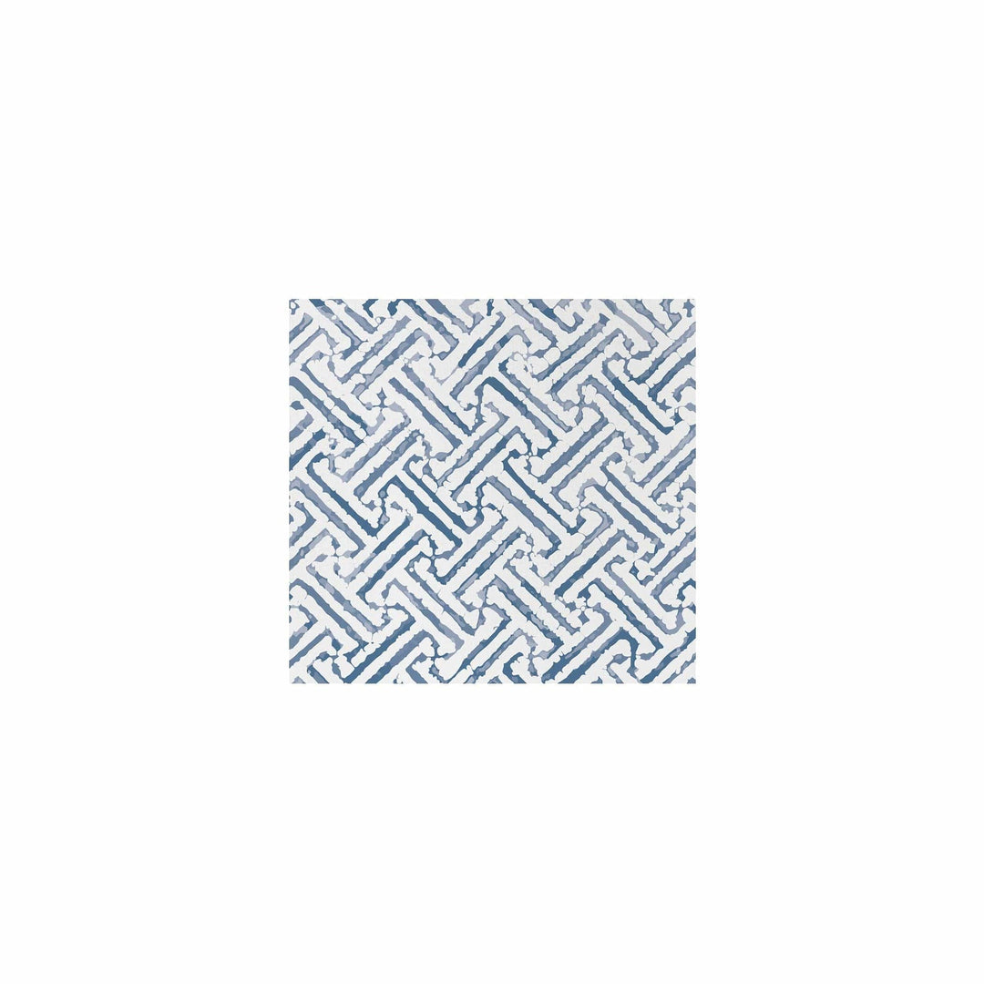Papersoft Napkins Greek Key Blue Cocktail Napkins - Pack of 20