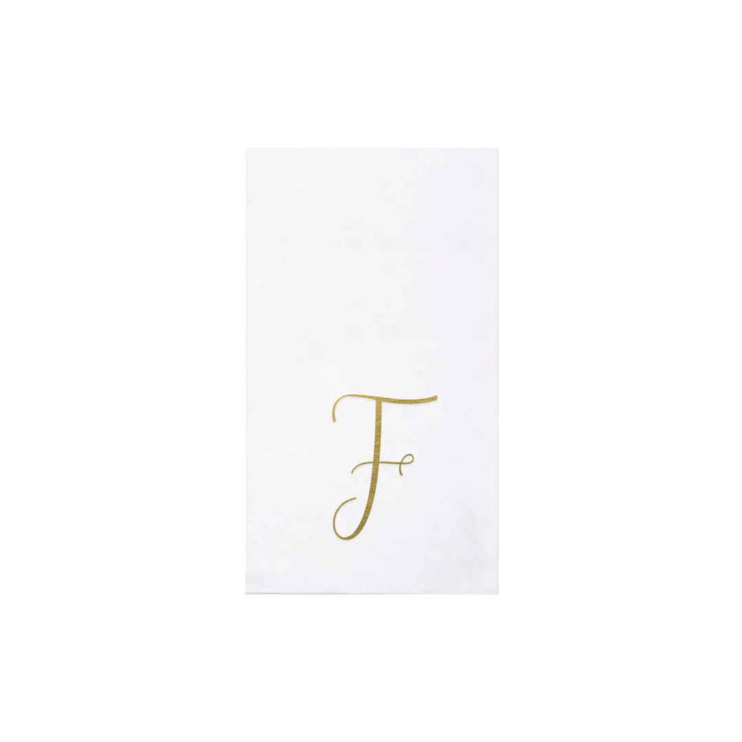 Papersoft Napkins Monogram Guest Towels - F