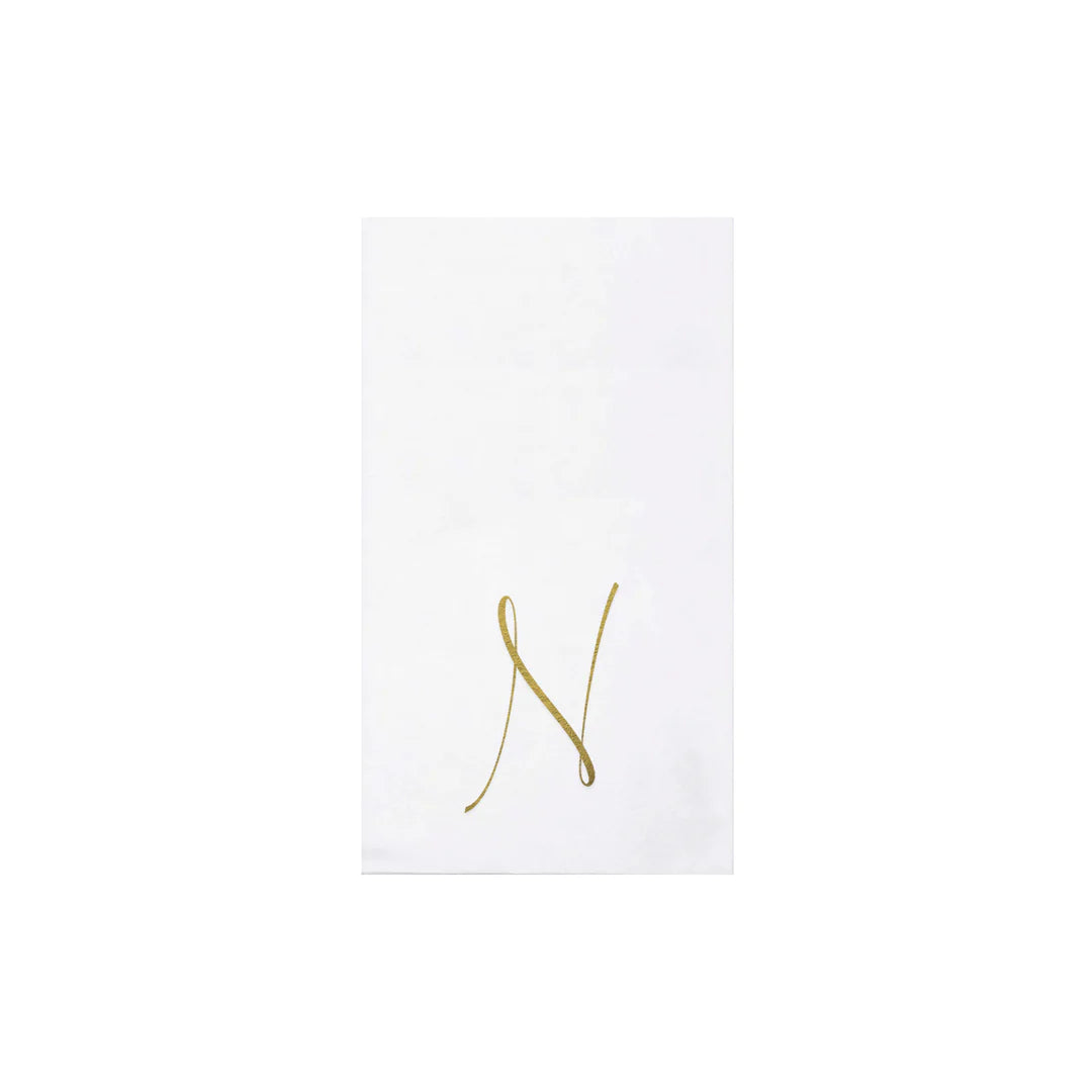 Papersoft Napkins Monogram Guest Towels - N