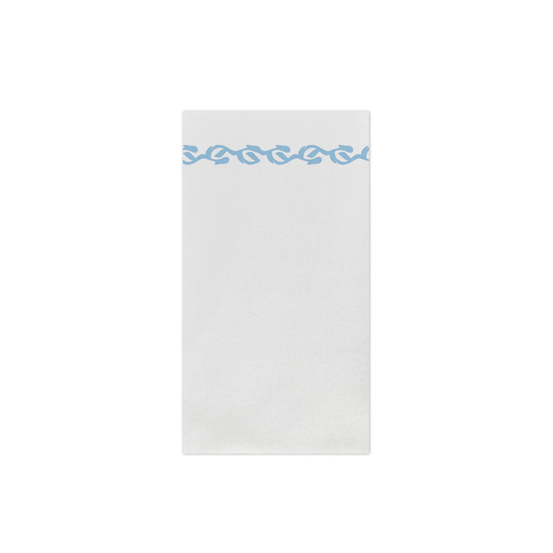 Papersoft Napkins Florentine Light Blue Guest Towels - Pack of 20