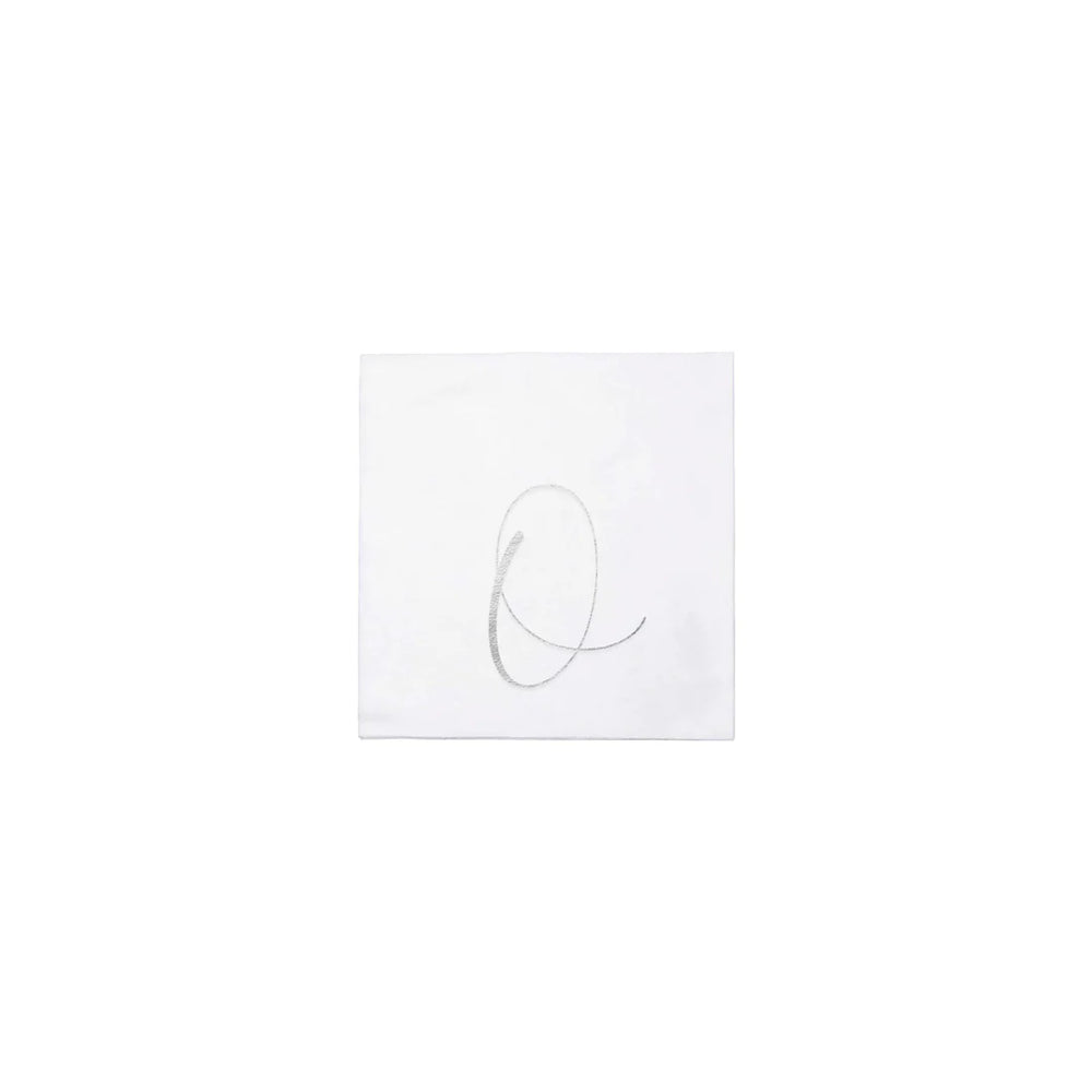 Papersoft Napkins Monogram Cocktail Napkins - O