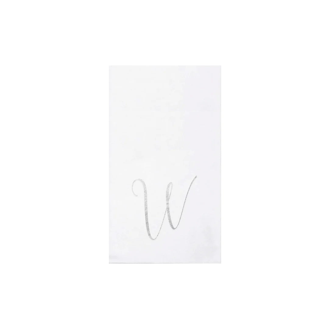 Papersoft Napkins Monogram Guest Towels - W