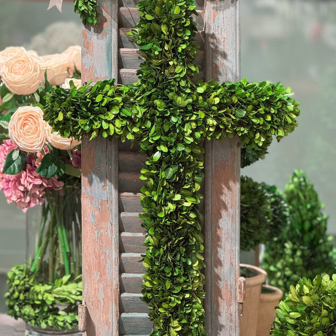 Preserved Boxwood Cross
