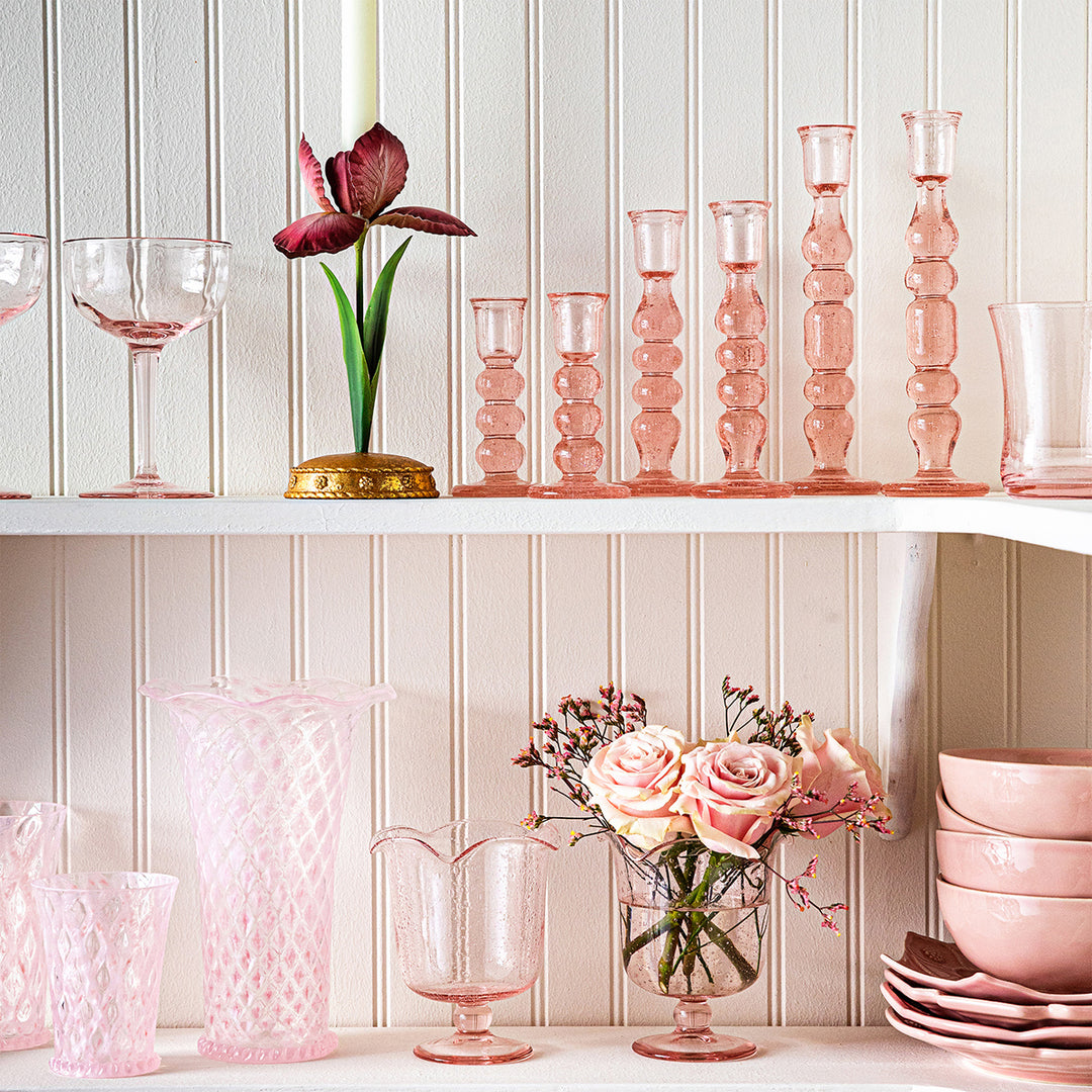 Provence 9" Candlestick Set/2 - Blush
