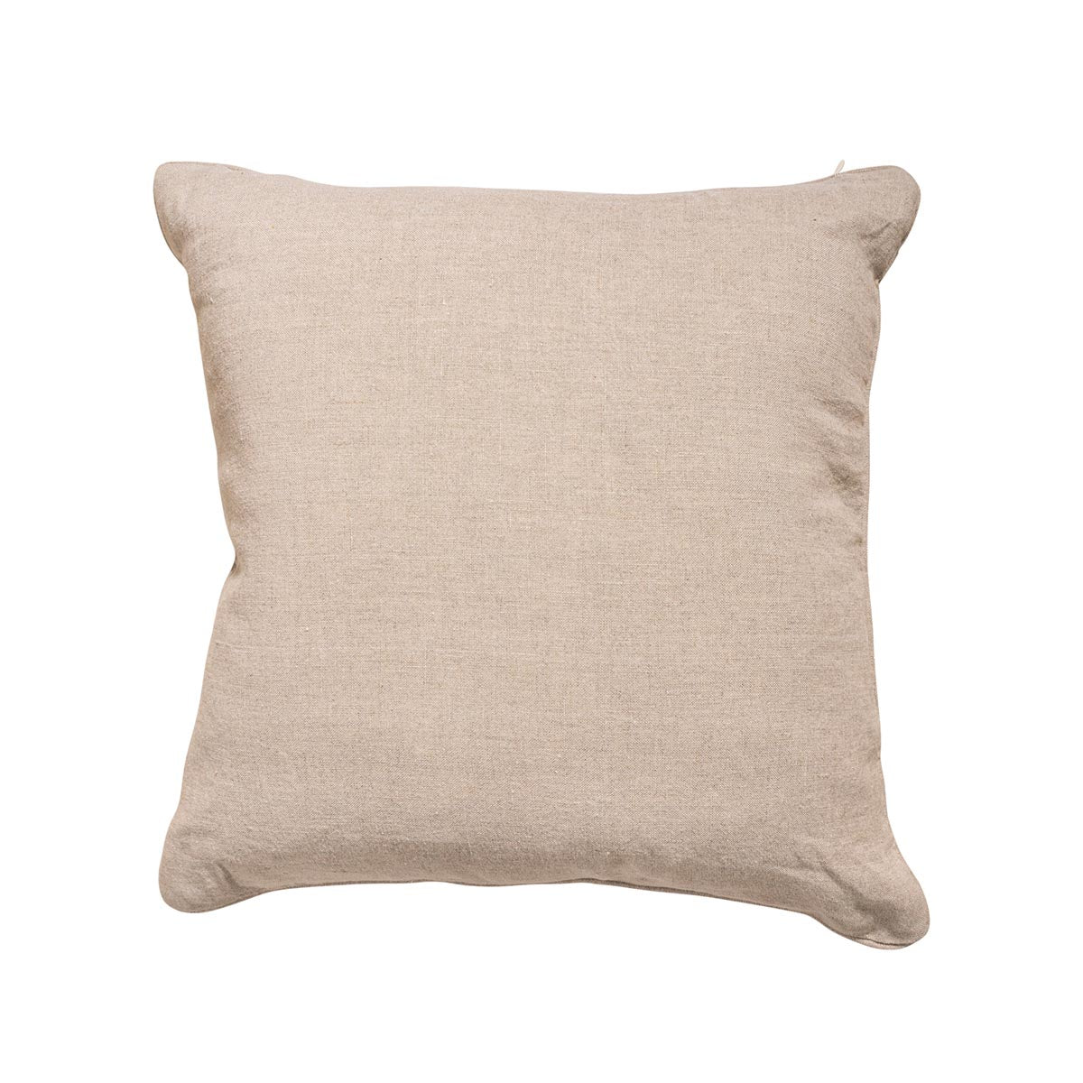 Heidi Natural 18" Embroidered Pillow