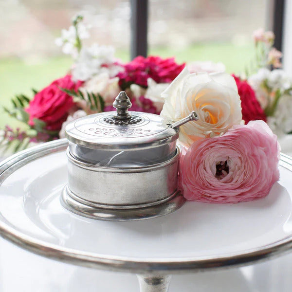 Peltro Condiment Bowl w/ Spoon