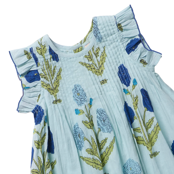 Girls Jaipur Dress - Light Blue Dandelion