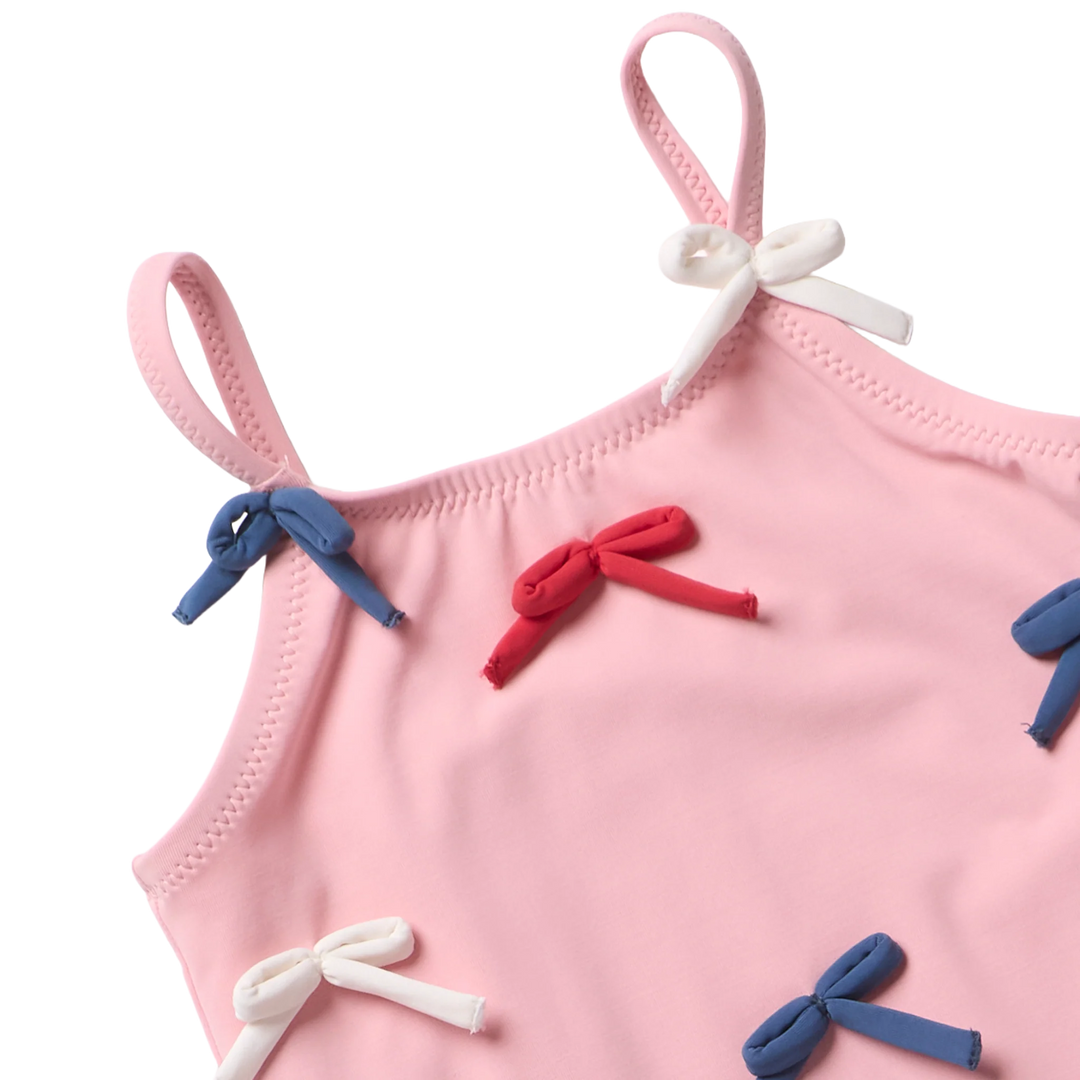 Girls Lottie Suit - Pink Bows