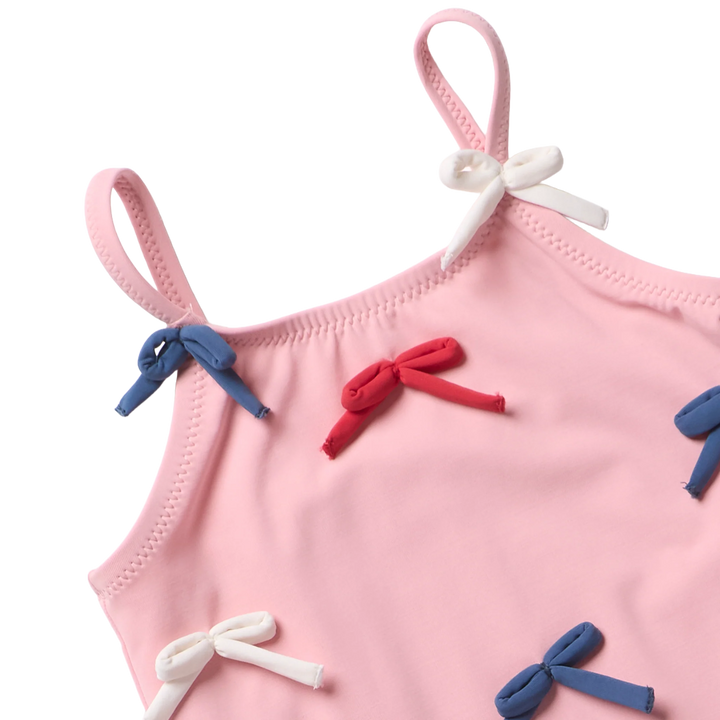 Girls Lottie Suit - Pink Bows