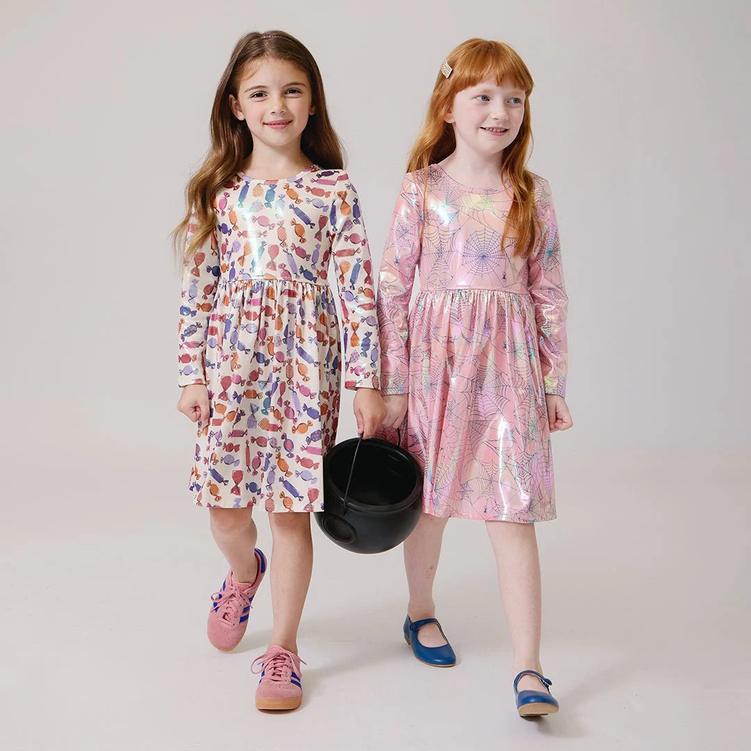 Girls Lame Steph Dress - Halloween Candy