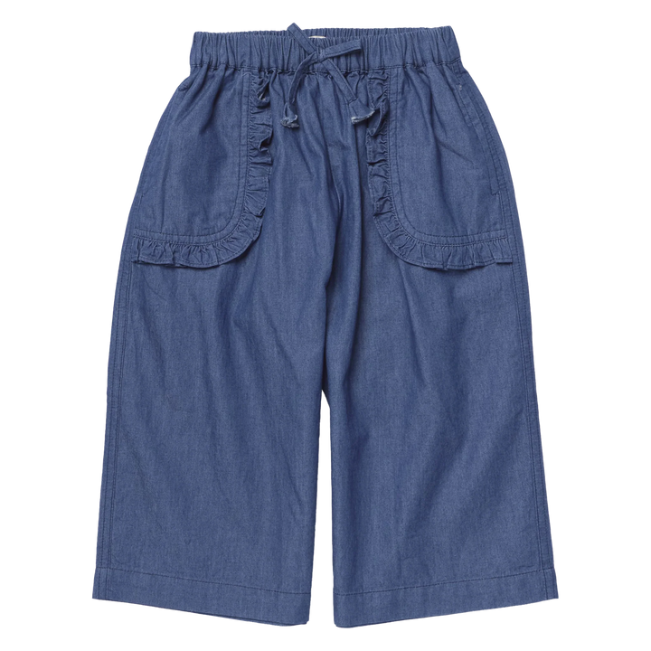 Girls Bailey Ruffle Pant - Chambray