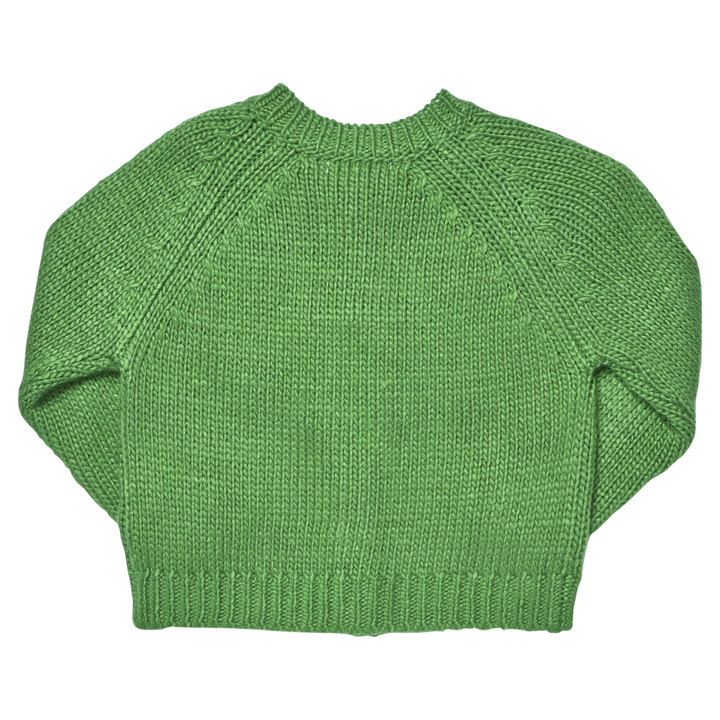 Girls Blossom Sweater - Blue Flower Embroidery