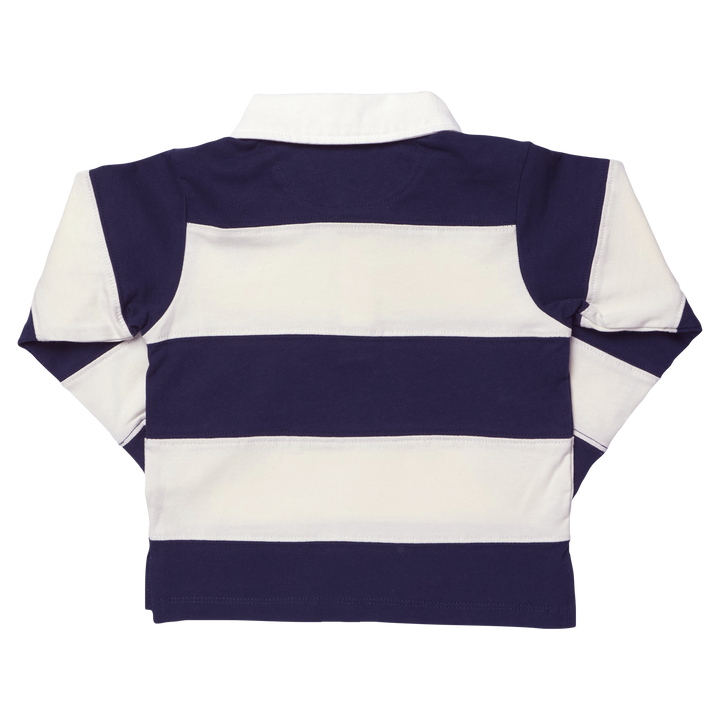 Boys Albert Rugby Shirt - Navy White