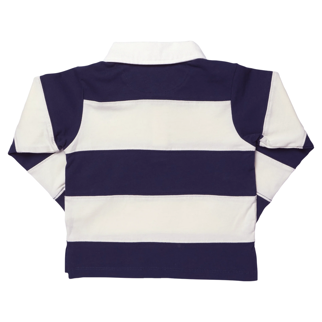Boys Albert Rugby Shirt - Navy White