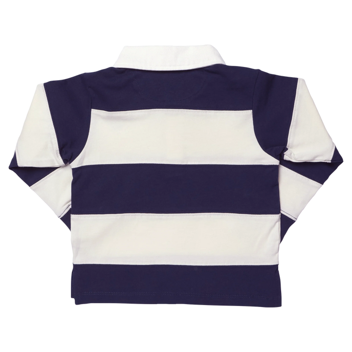 Boys Albert Rugby Shirt - Navy White