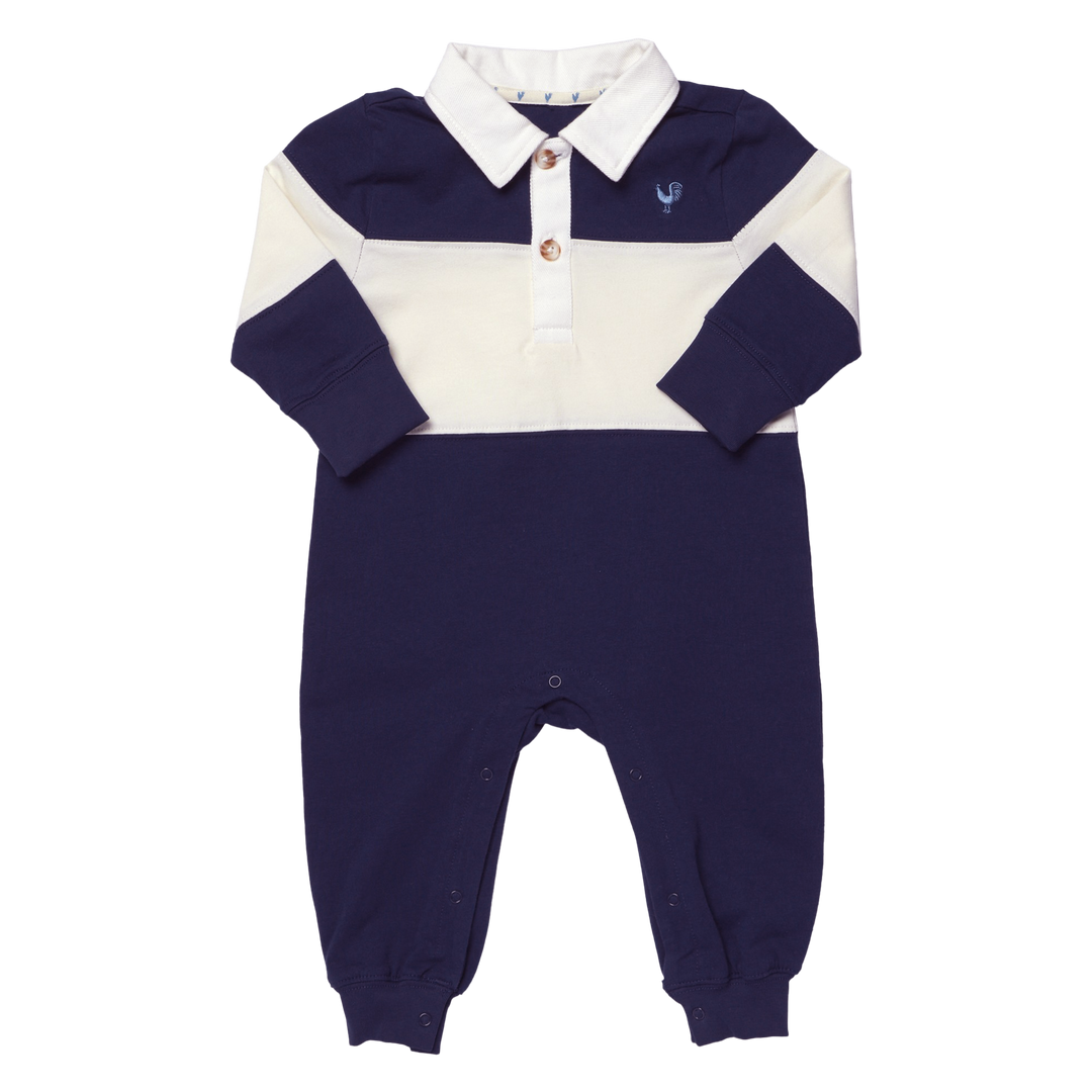 Baby Boys Albert Rugby Jumper - Navy White