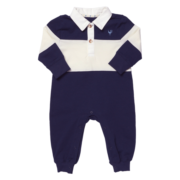 Baby Boys Albert Rugby Jumper - Navy White