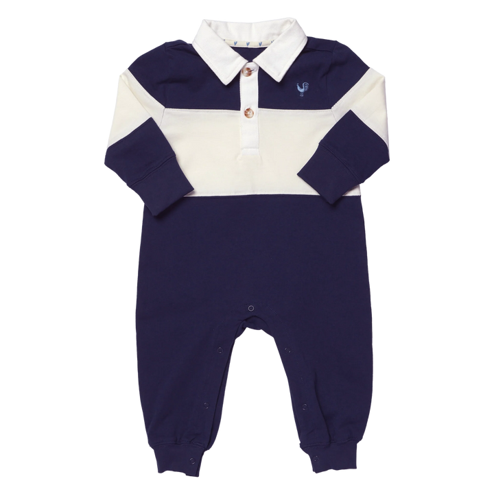 Baby Boys Albert Rugby Jumper - Navy White