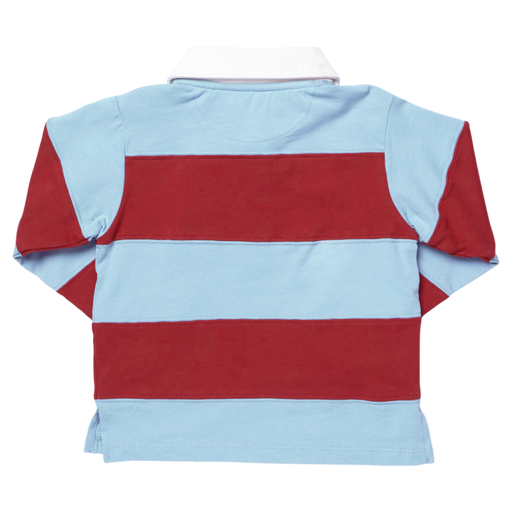Boys Albert Rugby Shirt - Blue Maroon