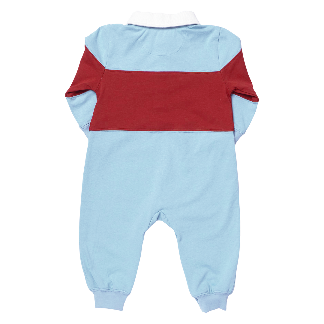 Baby Boys Albert Rugby Jumper - Blue Maroon