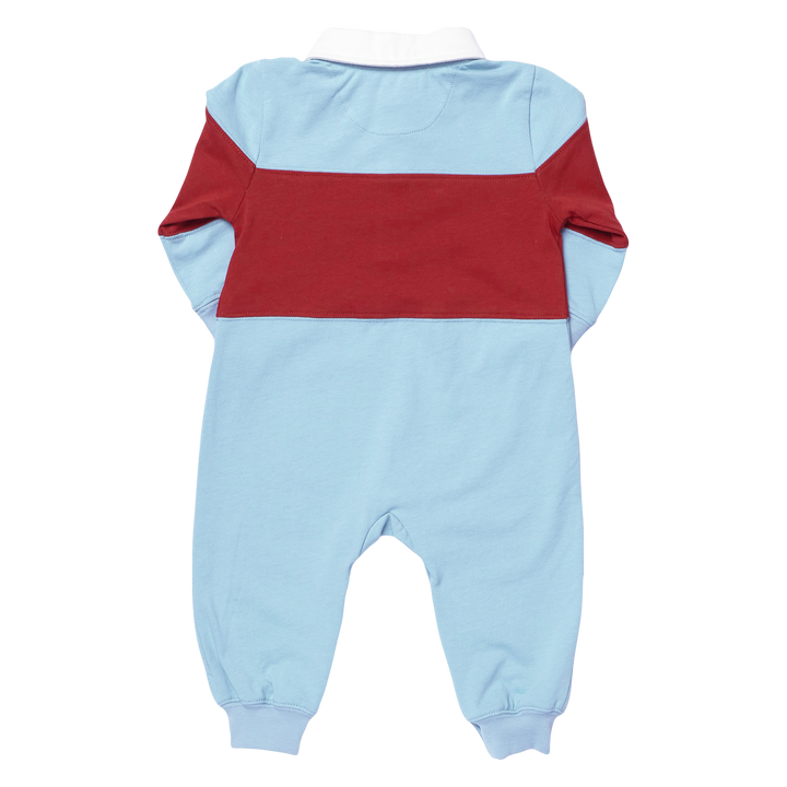Baby Boys Albert Rugby Jumper - Blue Maroon