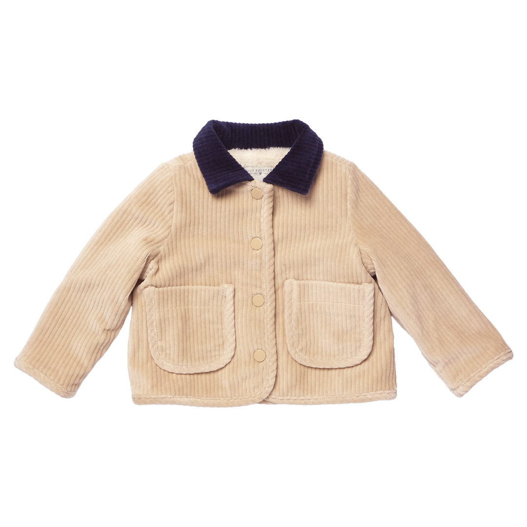 Baby Boys Jace Plush Jacket - Khaki