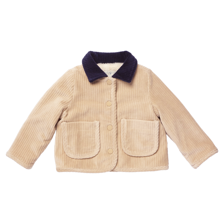 Baby Boys Jace Plush Jacket - Khaki