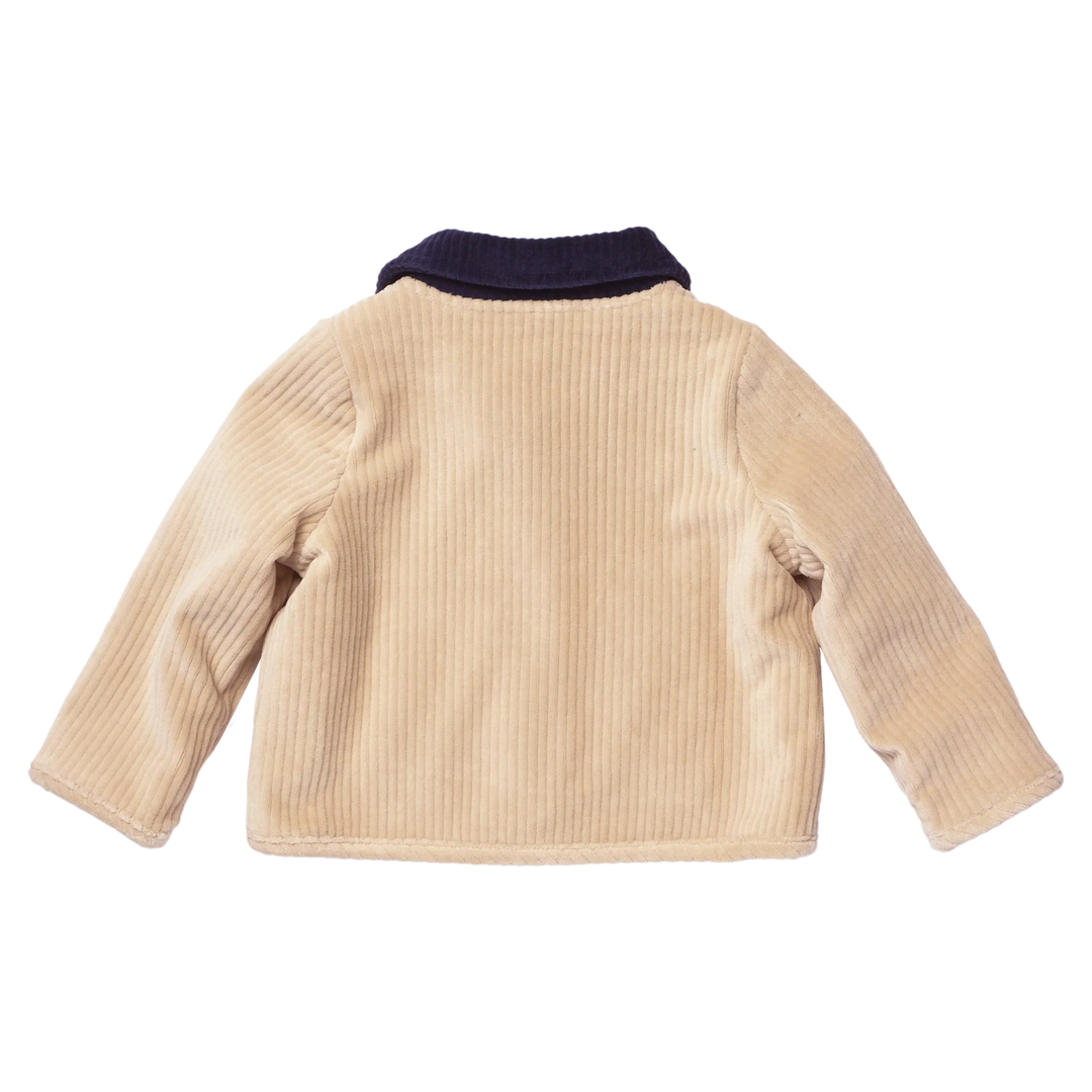 Baby Boys Jace Plush Jacket - Khaki