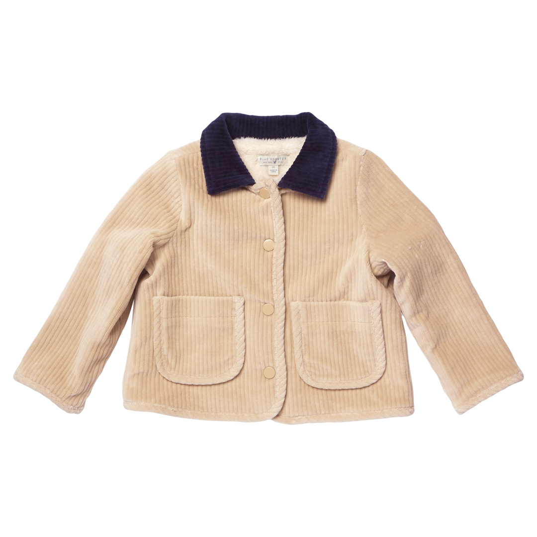 Boys Jace Plush Jacket - Khaki