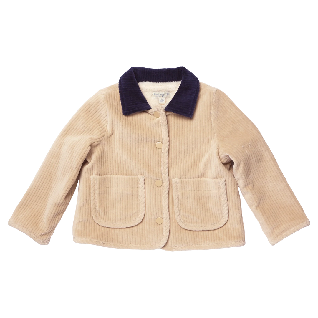 Boys Jace Plush Jacket - Khaki