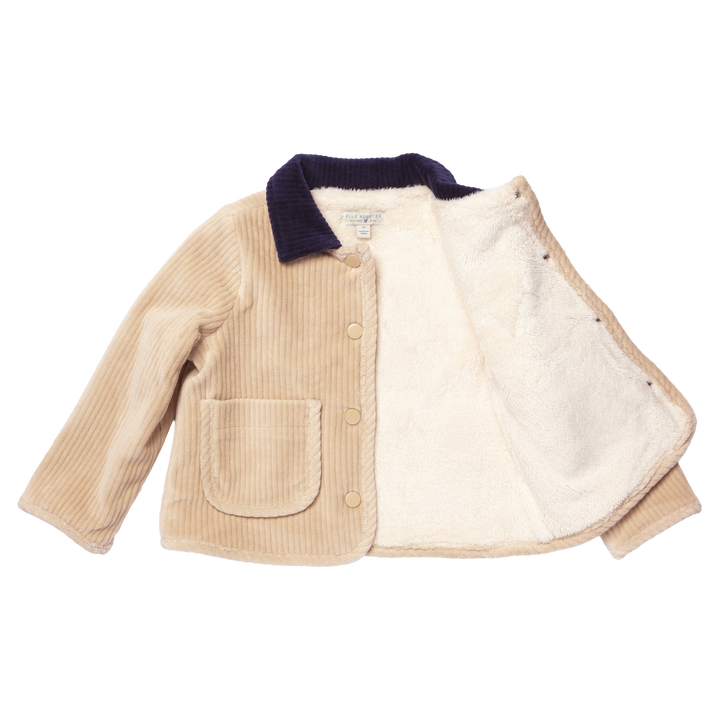 Boys Jace Plush Jacket - Khaki