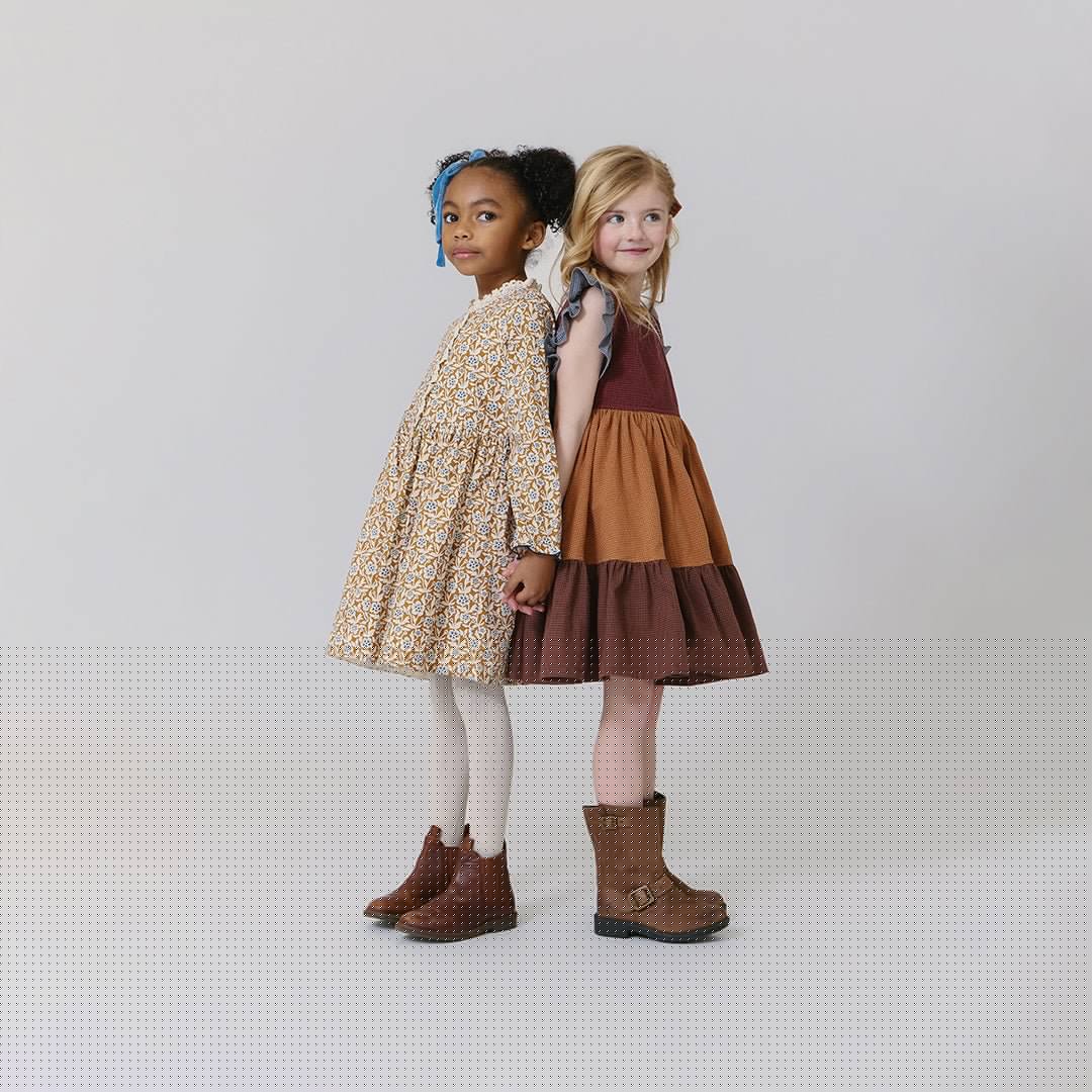 Girls Kit Dress - Mixed Checks