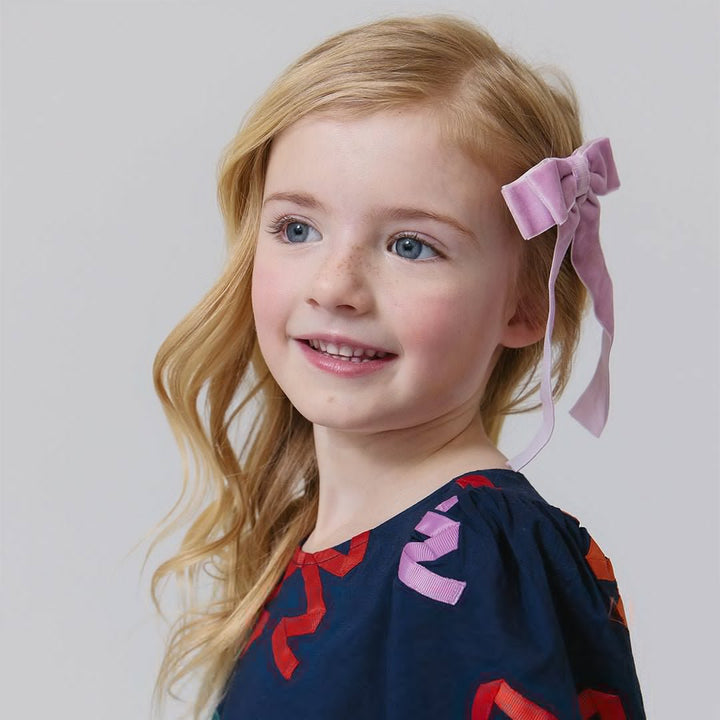 Girls Brooke Dress - Multi Bow Applique