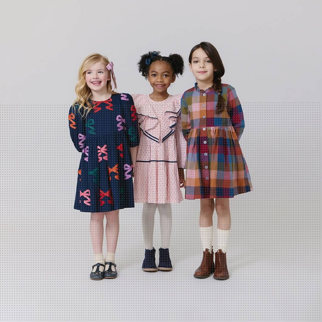 Girls Raphaela Dress - Strawberry Cream Polka Dot