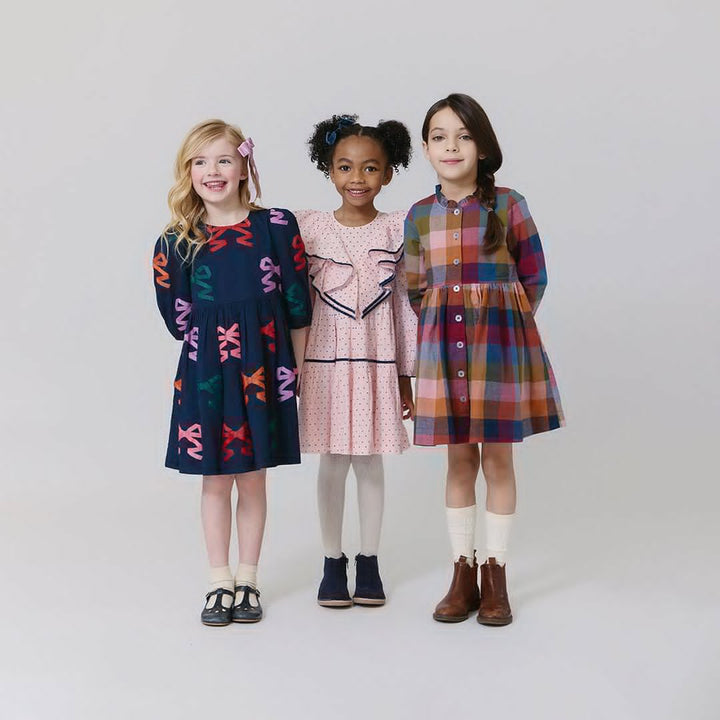 Girls Raphaela Dress - Strawberry Cream Polka Dot