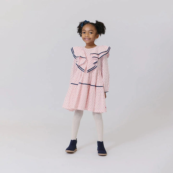 Girls Raphaela Dress - Strawberry Cream Polka Dot