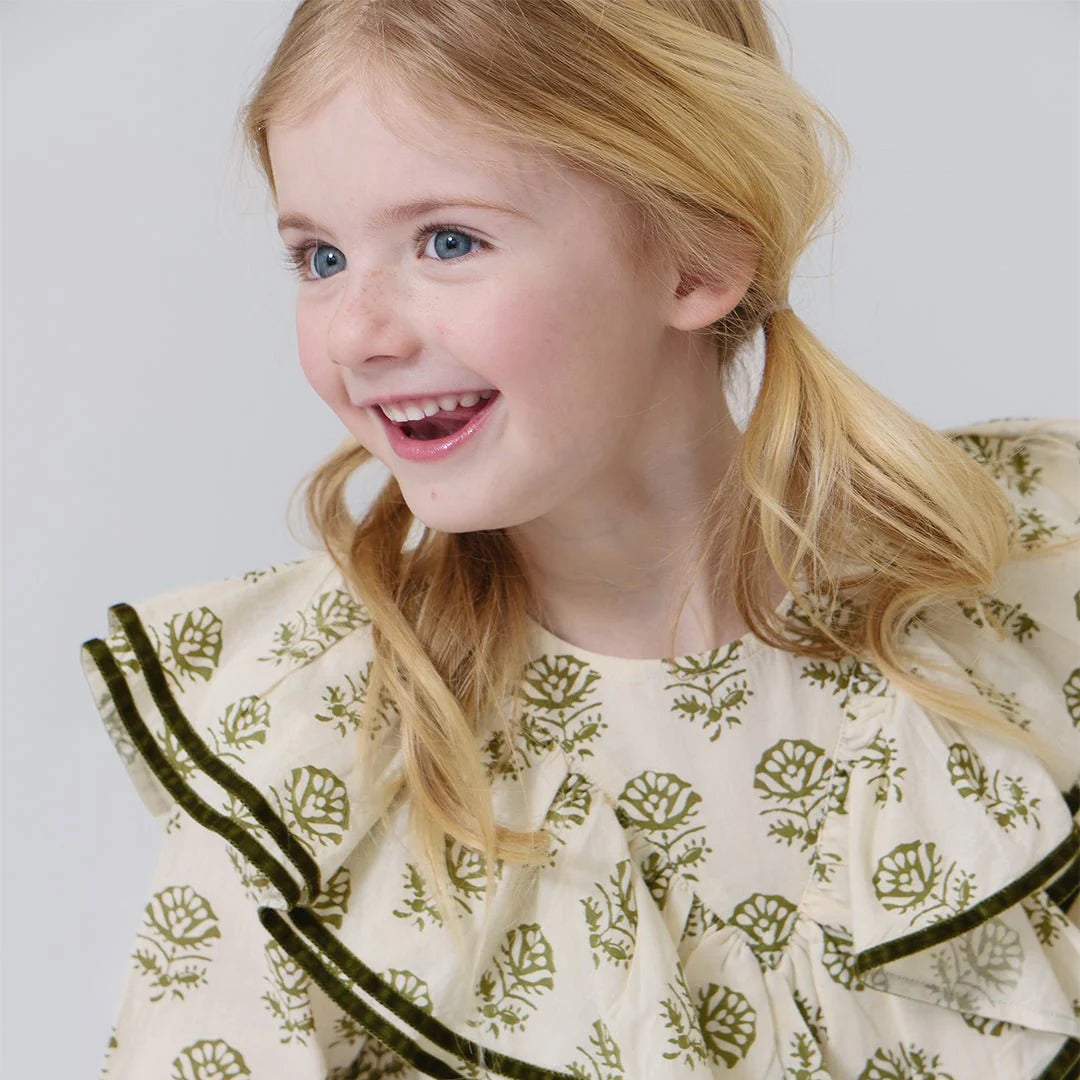 Girls Raphaela Dress - Olive Rose Floral