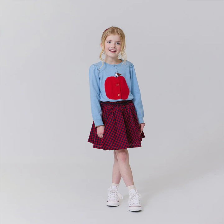 Girls Gianna Skirt - Red Blue Check