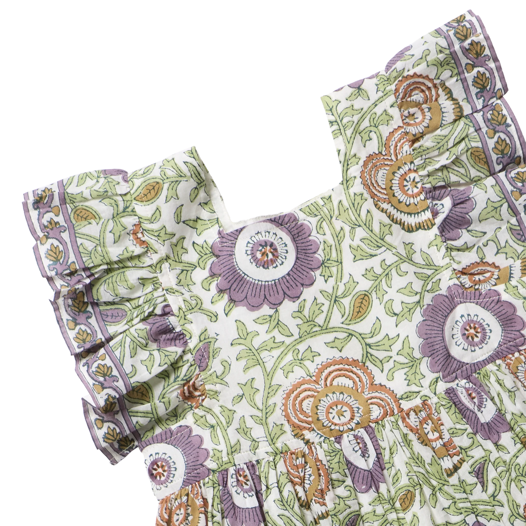 Girls Elsie Dress - Lilac Lisbon Floral