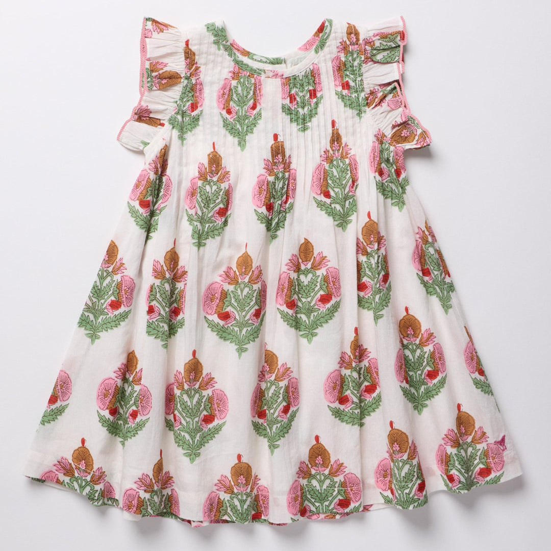 Girls Jaipur Dress - Pink Bellflower