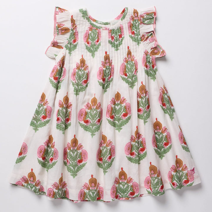 Girls Jaipur Dress - Pink Bellflower