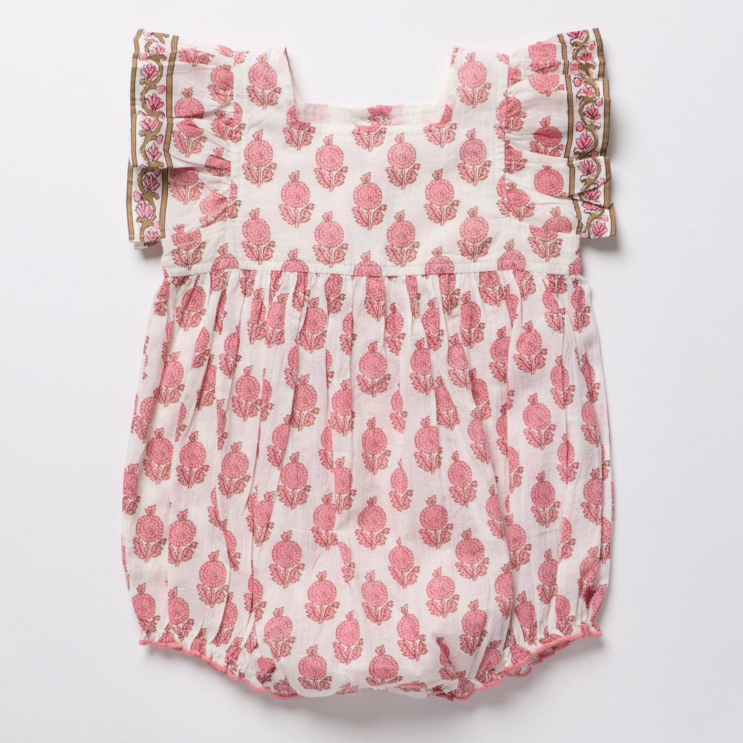 Baby Girls Elsie Bubble - Pink Dahlia Floral