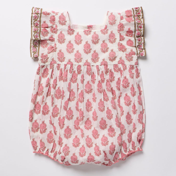 Baby Girls Elsie Bubble - Pink Dahlia Floral