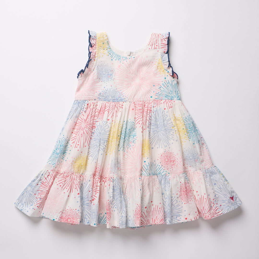 Girls Kelsey Dress - Fireworks